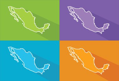 Mexico maps clipart