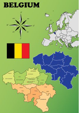 Belçika vektör set.