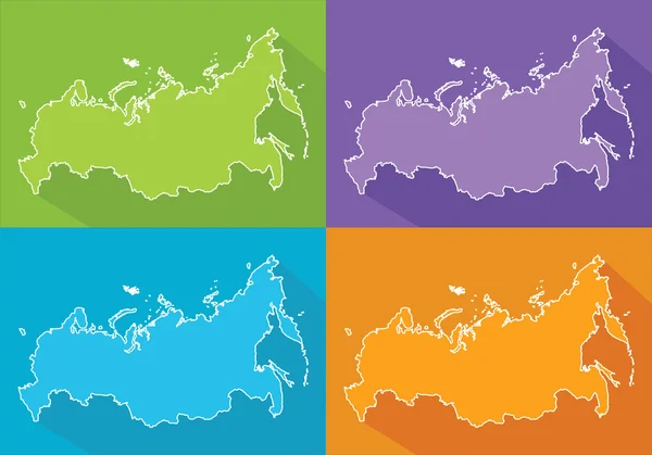 Mapas coloridos - Rusia — Vector de stock