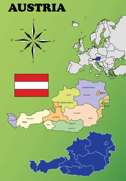 Векторное множество Австрии . — стоковый вектор