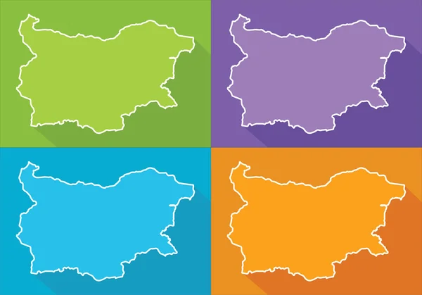 Mappa colorata - Bulgaria — Vettoriale Stock