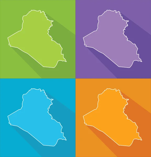 Bunte Landkarten - Irak — Stockvektor