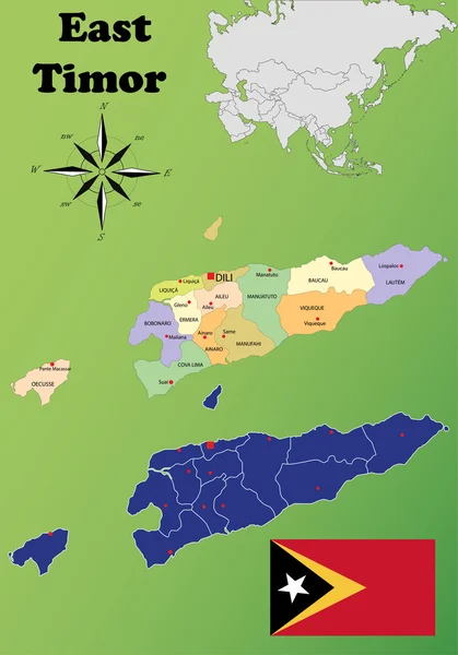 Векторное множество Восточного Тимора . — стоковый вектор