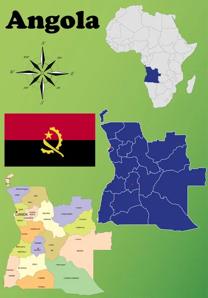 Angola-Vektorsatz. — Stockvektor