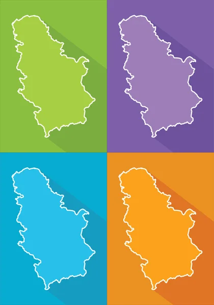 Mappe colorate - Serbia — Vettoriale Stock