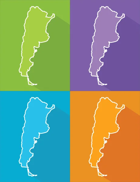 Carte colorée - Argentine — Image vectorielle