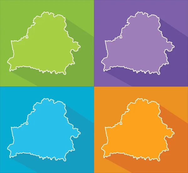 Mappa colorata - Bielorussia — Vettoriale Stock