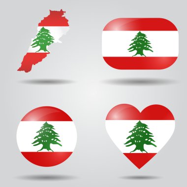 Libanon vlag is ingesteld