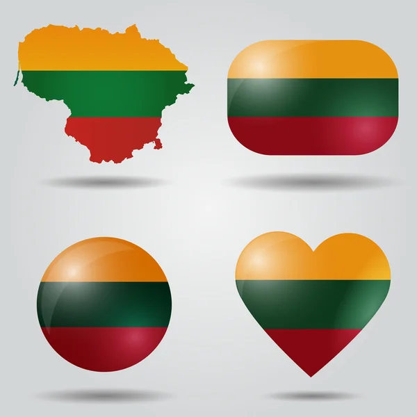 Lithuania flag set — Stock Vector