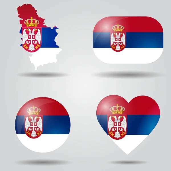 Bandera de Serbia — Vector de stock