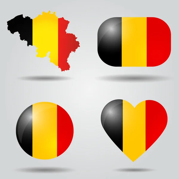 België vlag is ingesteld — Stockvector