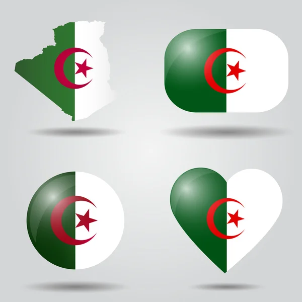 Algeria flag set — Stock Vector