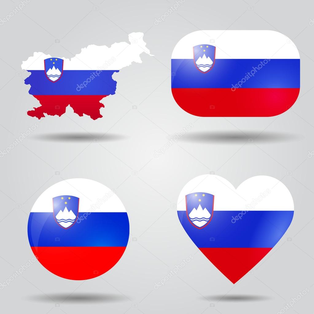 Slovenia flag set