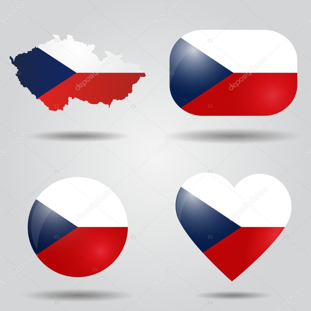 Czech Republic flag set