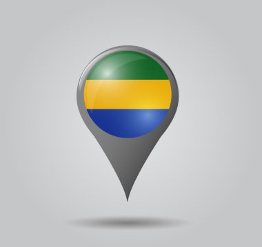 bayrak işaretçi - gabon
