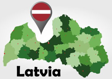 Letonya siyasi haritası