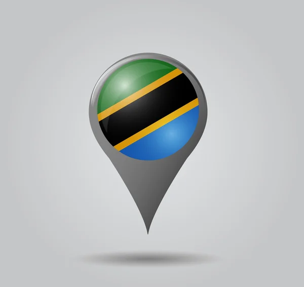 Indicatore di mappa - Tanzania — Vettoriale Stock