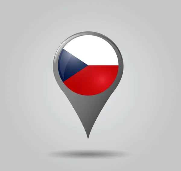 Vlajka ukazatel - Česká republika — Stockový vektor