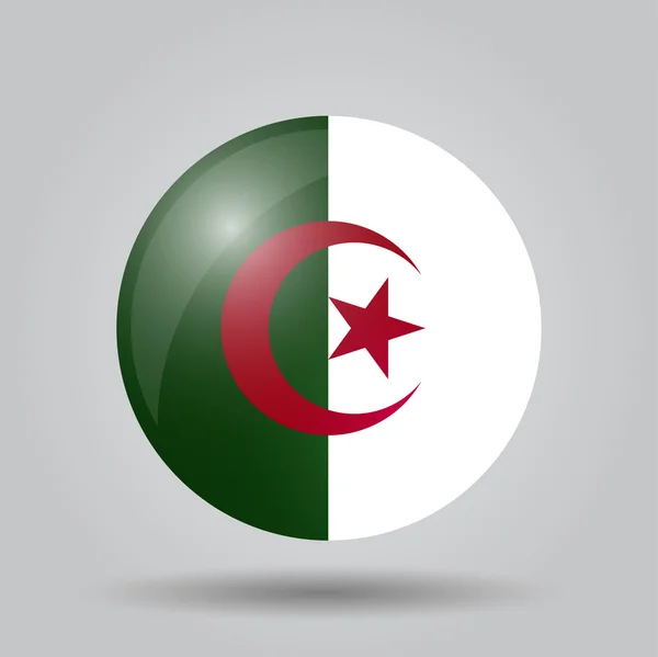 Circular flag  - Algeria — Stock Vector