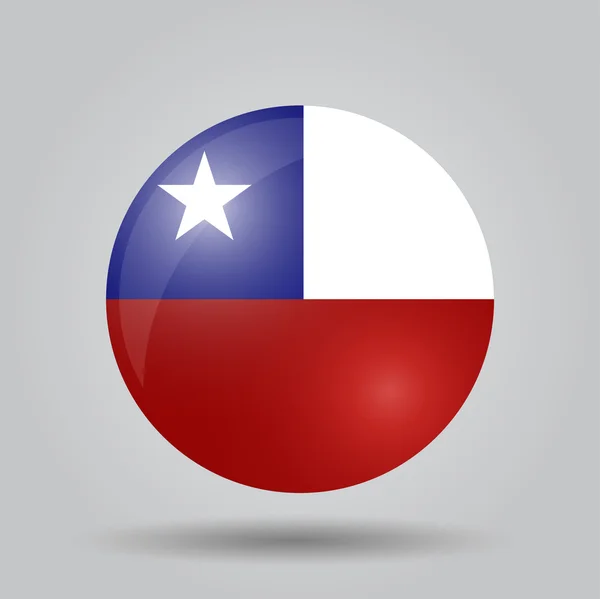 Circular flag - Chile — Stock Vector