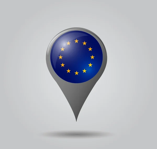 Bayrak işaretçi - Avrupa Birliği — Stok Vektör