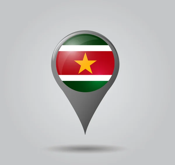 Ponteiro da bandeira - Suriname —  Vetores de Stock