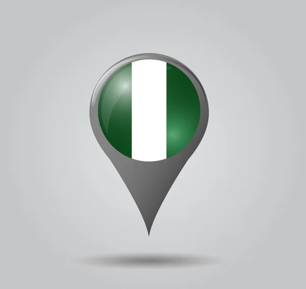 Flag pointer - Nigeria — Stock Vector