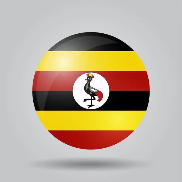 Bandera circular - Uganda — Archivo Imágenes Vectoriales