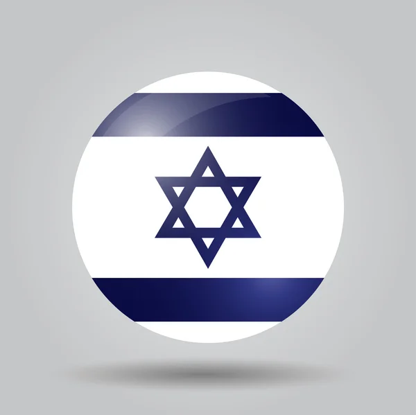 Bandera circular - Israel — Vector de stock