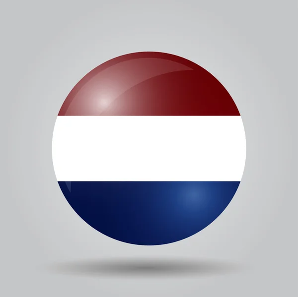 Circular flag - Netherlands — Stock Vector