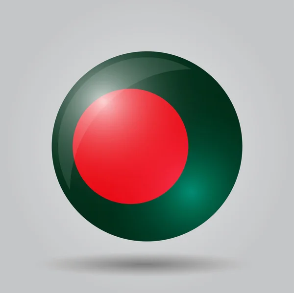 Циркулярный флаг - Бангладеш — стоковый вектор