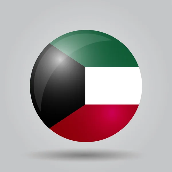 Circular flag  - Kuwait — Stock Vector