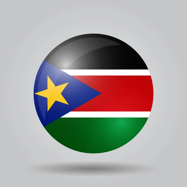 Circular flag - South Sudan — Stock Vector