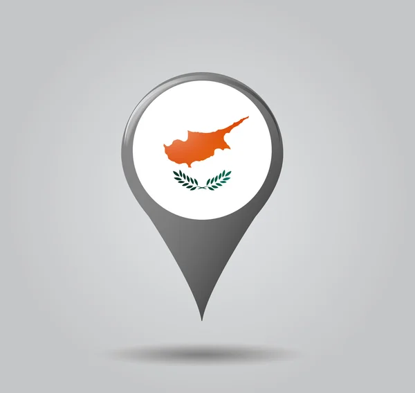 塞浦路斯国旗指针 — 图库矢量图片