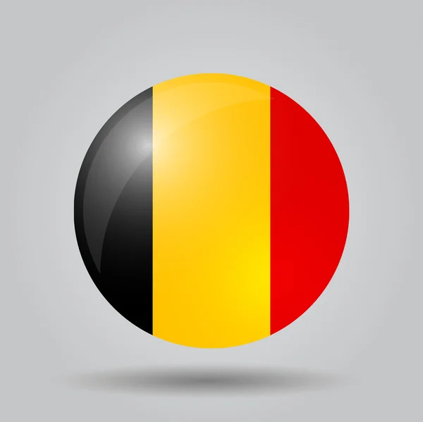 Bandera circular - Bélgica — Vector de stock