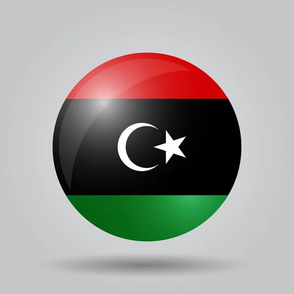 Circular flag  - Libya — Stock Vector