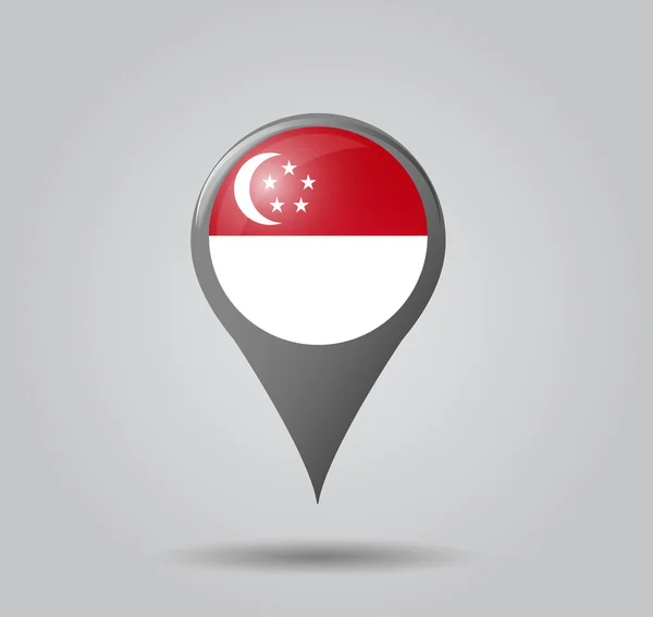 Pointeur de carte Singapour — Image vectorielle