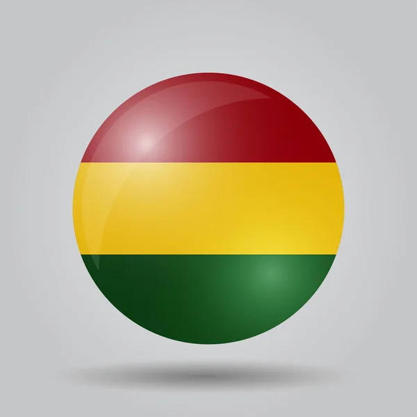 Kruhové vlajka - Bolívie — Stockový vektor