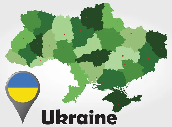 Mappa politica dell'Ucraina — Vettoriale Stock