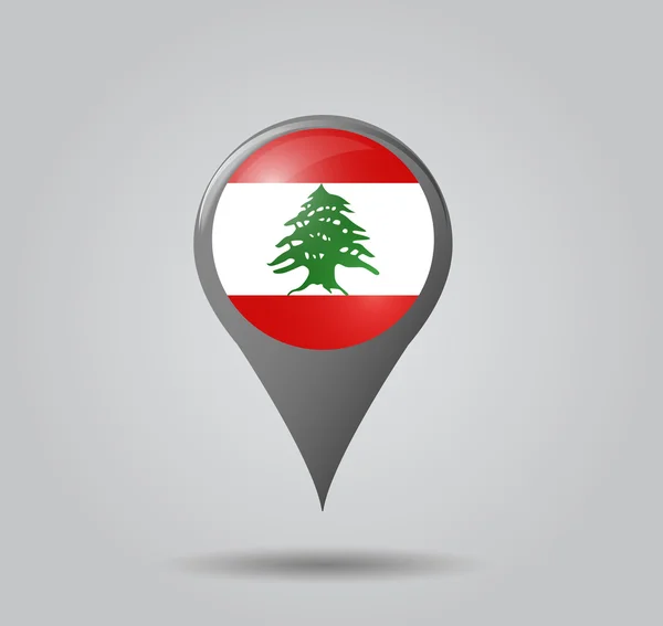 Map pointer - Lebanon — Stock Vector