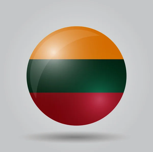 Circular flag  - Lithuania — Stock Vector