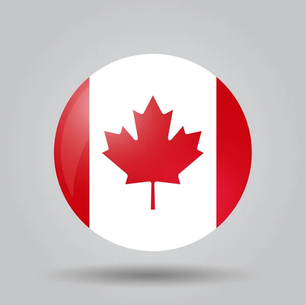 Circular flag  - Canada — Stock Vector