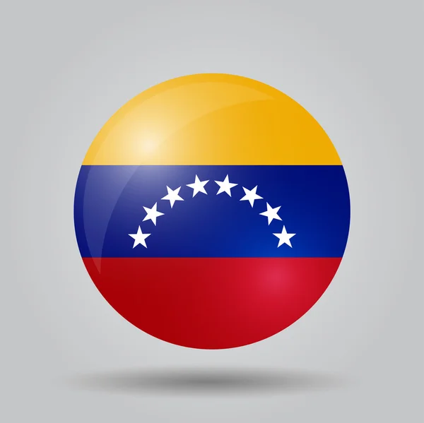 Circular flag  - Venezuela — Stock Vector