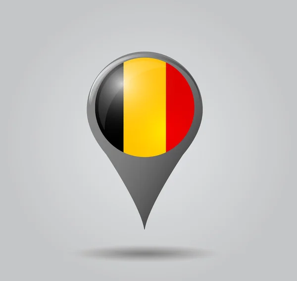 Pointeur de drapeau - Belgique — Image vectorielle