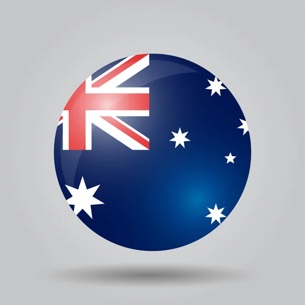 Круглый флаг - Австралия — стоковый вектор
