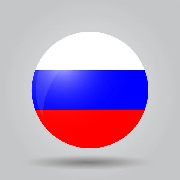 Bandera circular - Rusia — Vector de stock