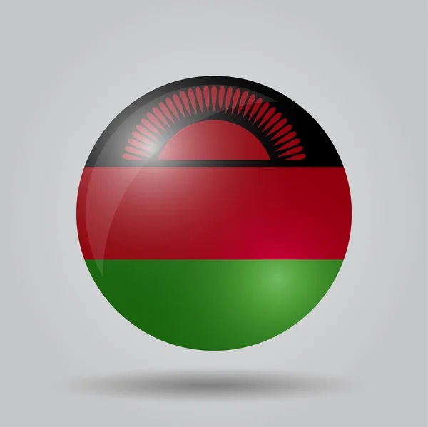 Flaga okrągłe - malawi — Wektor stockowy