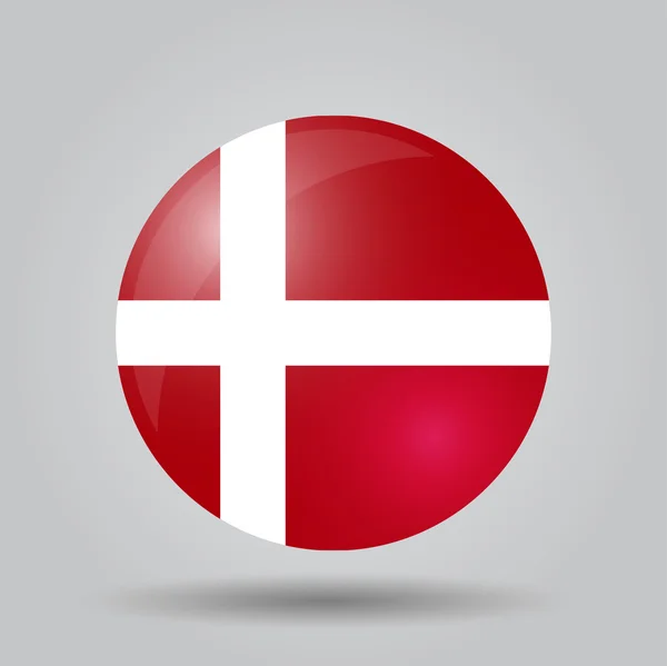 Circular flag  - Denmark — Stock Vector