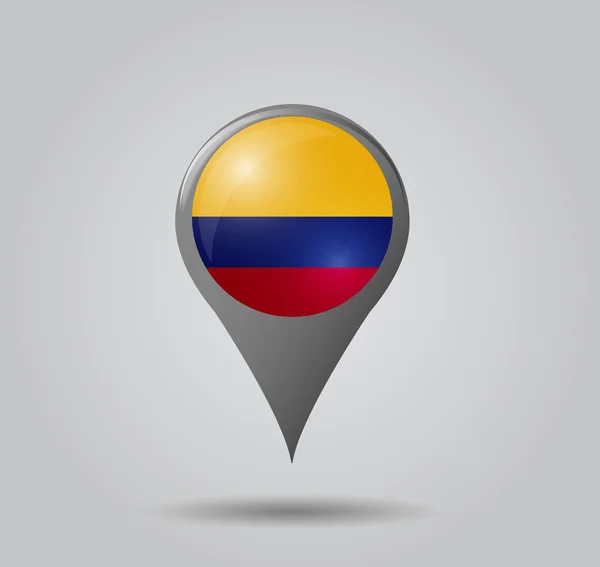 Ponteiro da bandeira - Colômbia — Vetor de Stock
