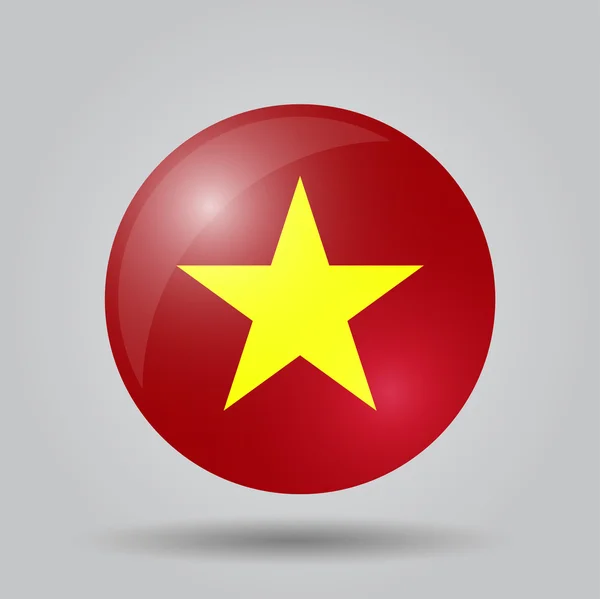 Drapeau circulaire - Vietnam — Image vectorielle